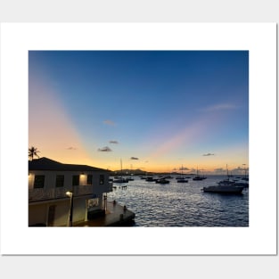 St. Croix boardwalk and ocean view Posters and Art